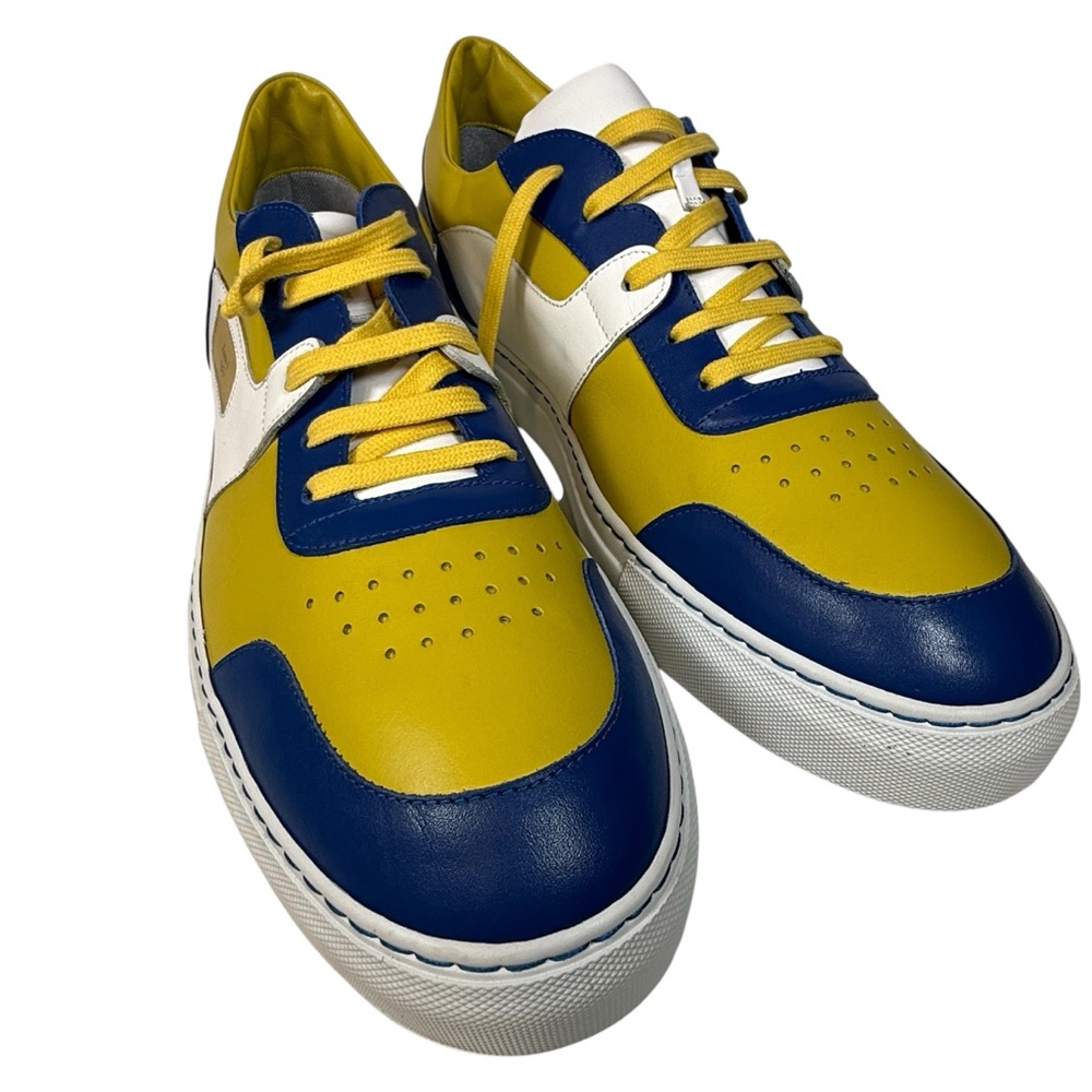 NWOT Lane 1 Crowned Vibrant Blue and Yellow Men's Sneakers Size 12